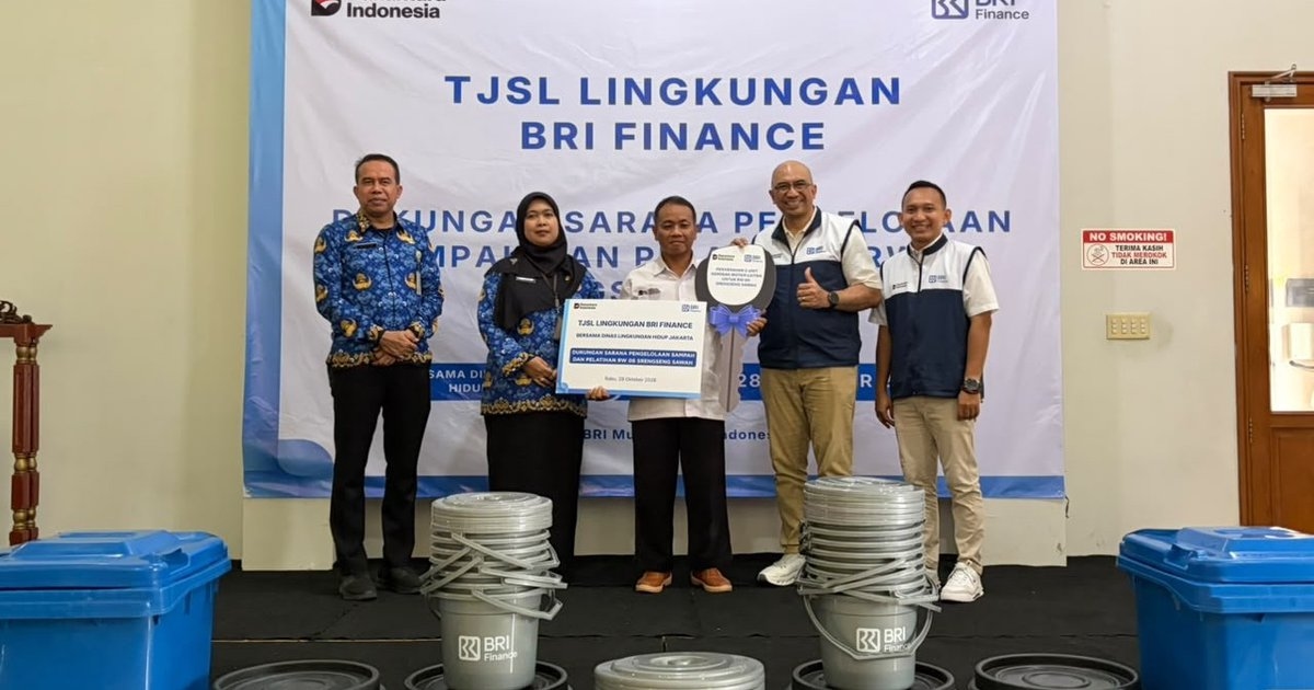 BRI Finance Salurkan Bantuan Sarana Pengolahan Sampah di Jakarta, Kurangi Distribusi Sampah ke Bantar Gebang