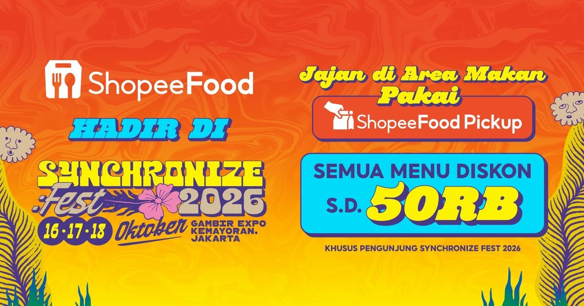 Jajan di Synchronize Fest 2026 Tak Perlu Antre, Pakai ShopeeFood Pickup