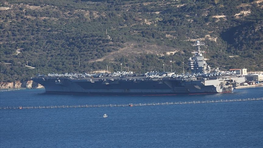 Setelah Terbakar, Kapal Induk Amerika Serikat USS Gerald R Ford Pergi dari Laut Merah