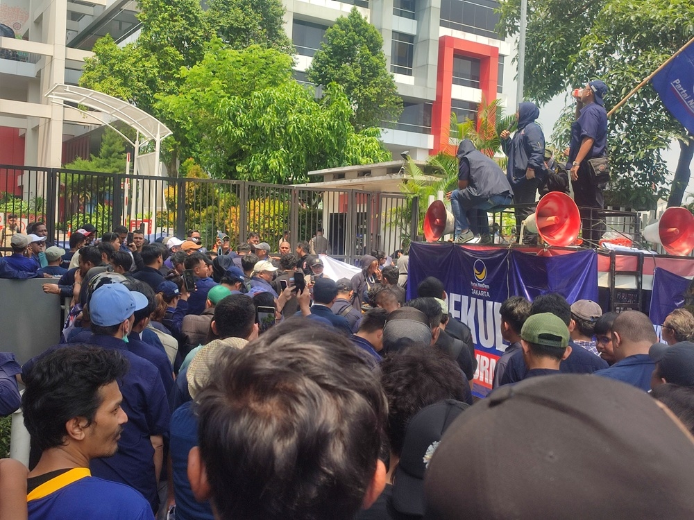 Kader Nasdem Geruduk Gedung Tempo, Protes Isu Merger dengan Gerindra