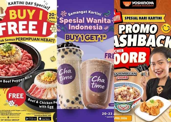 10 Promo Makanan Hari Kartini 21 April 2026: Diskon Spesial hingga Buy 1 Get 1, Wajib Coba!