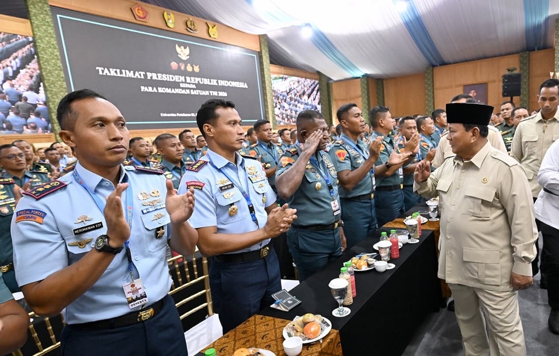 Prabowo Sampaikan Taklimat kepada 1.500 Komandan Satuan TNI, Kobarkan Semangat Juang dan Soliditas
