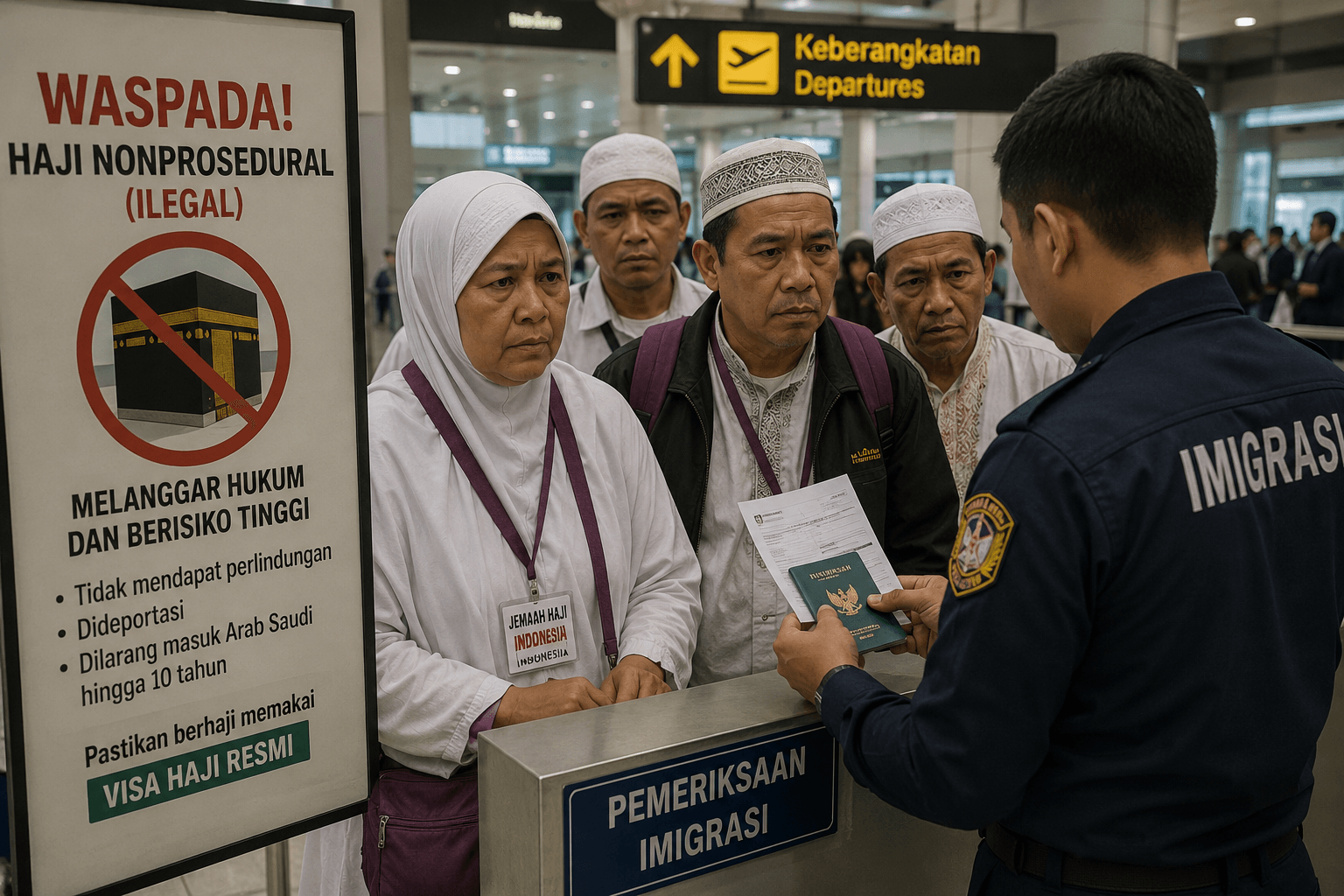 Imigrasi Gagalkan 80 WNI Diduga Hendak Berangkat Haji Ilegal