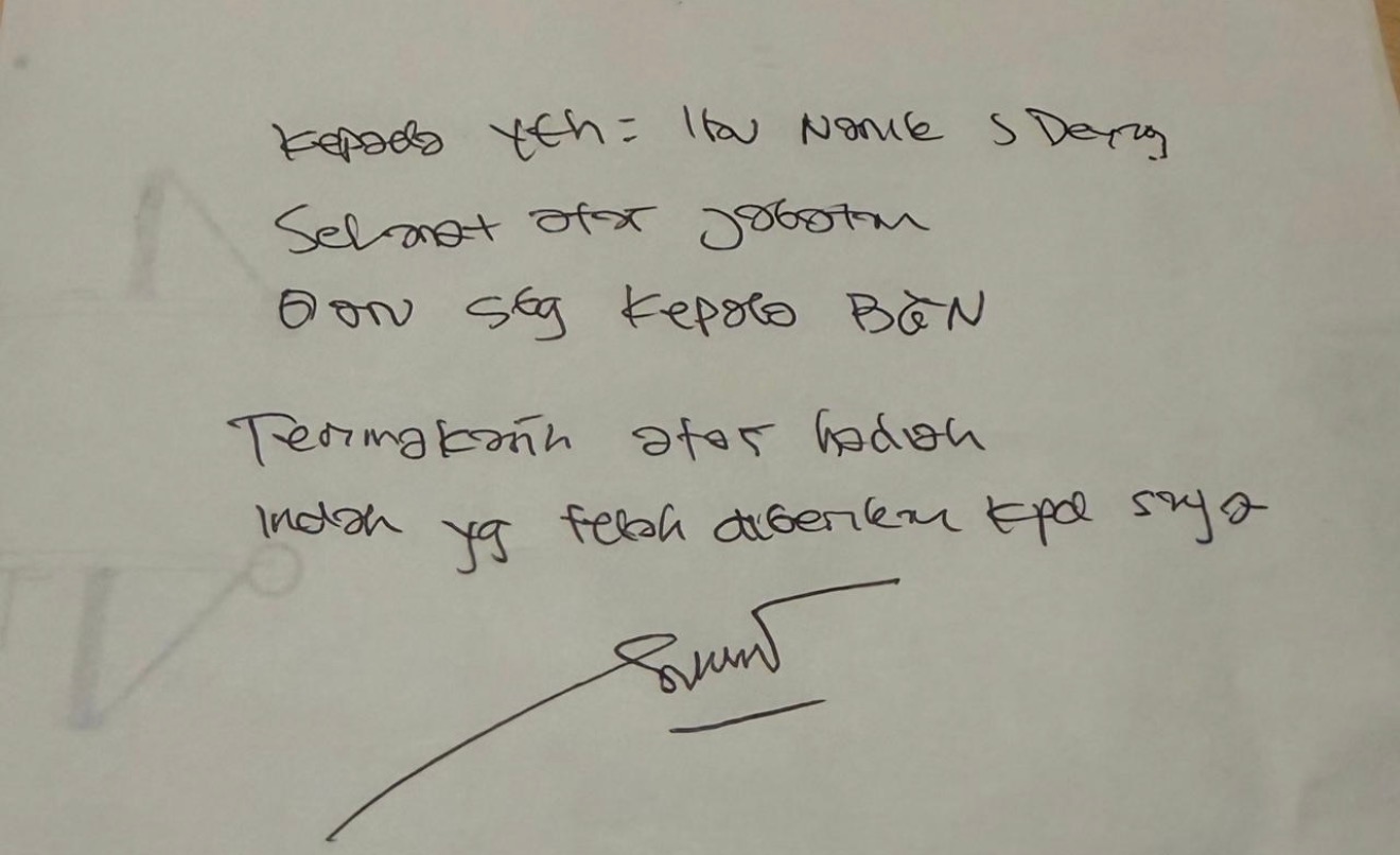 Surat Sony Sanjaya ke Kepala BGN Baru Dinilai Memuat Pesan Tersirat