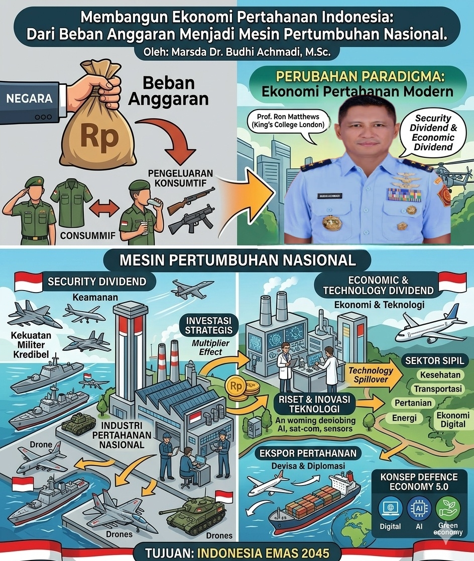 Membangun Ekonomi Pertahanan Indonesia: Dari Beban Anggaran Menjadi Mesin Pertumbuhan Nasional