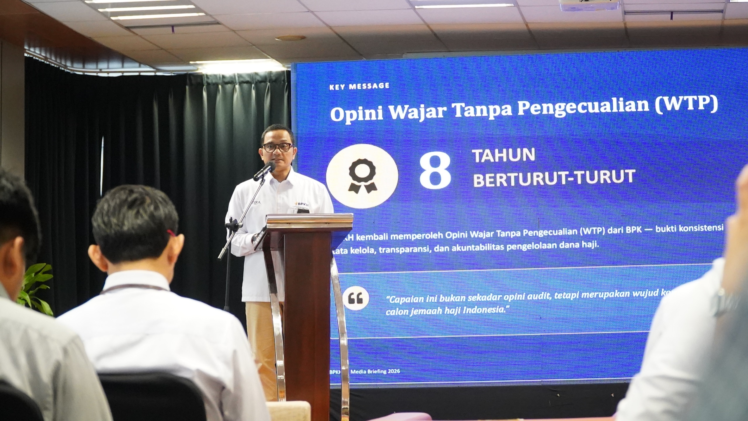 BPKH Raih Opini WTP 8 Kali Berturut-turut, Dana Kelolaan Tembus Rp180,74 Triliun
