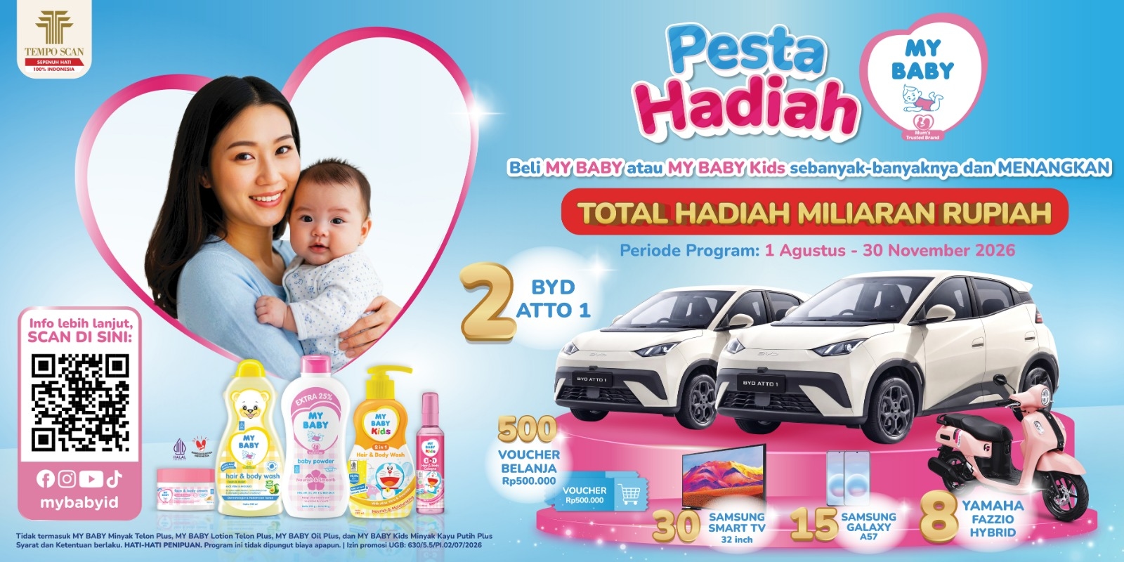 Apresiasi Ibu Indonesia, MY BABY Gelar 'Pesta Hadiah' Berhadiah Total Miliaran Rupiah
