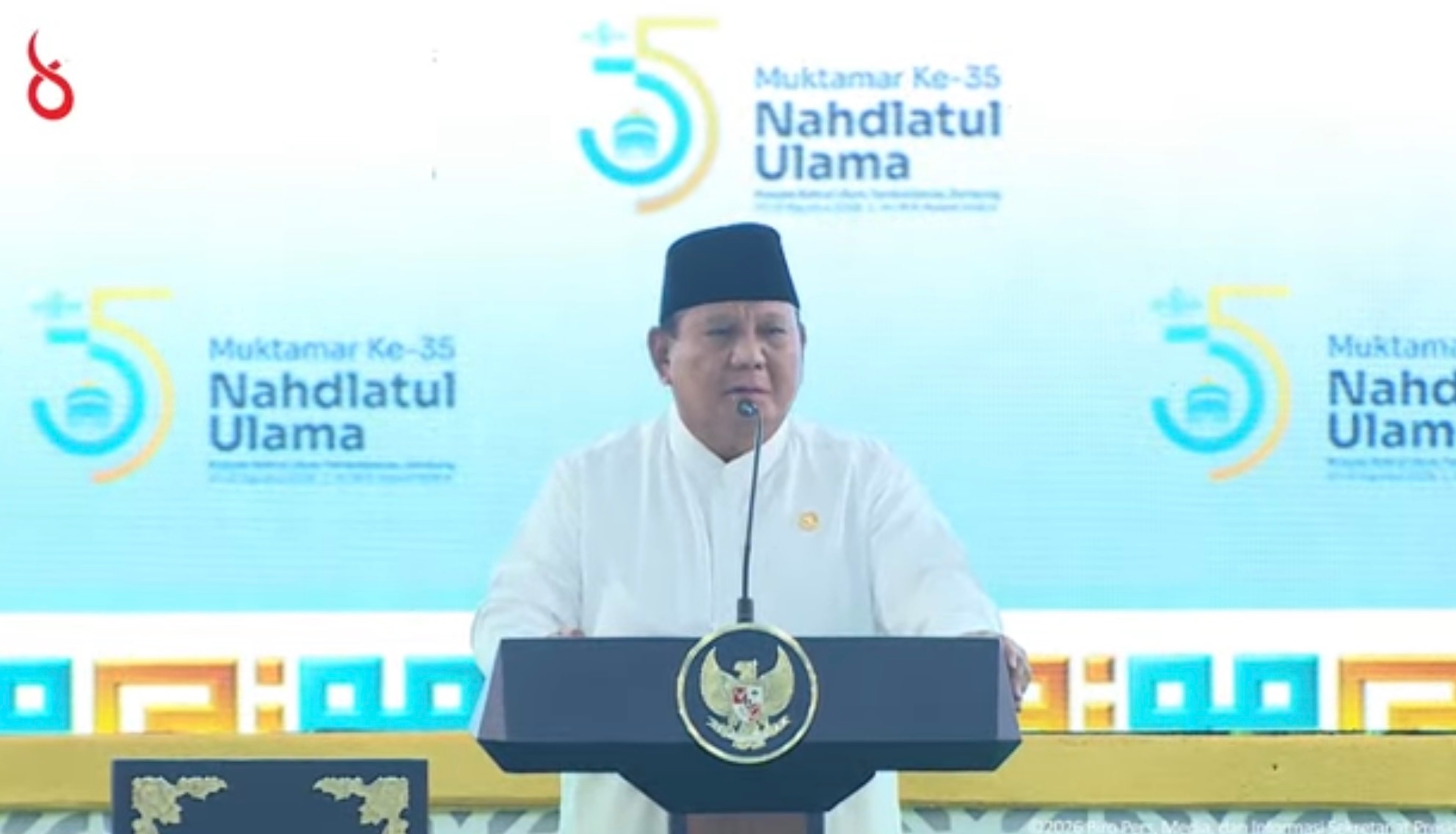 Prabowo Gaungkan 'Jas Hijau' di Muktamar NU: Jangan Sekali-kali Lupakan Jasa Ulama!