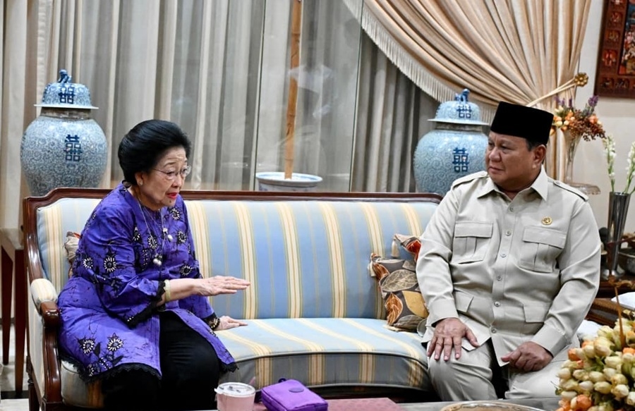 Didamping Dasco hingga Teddy, Presiden Prabowo Bertakziah ke Kediaman Megawati