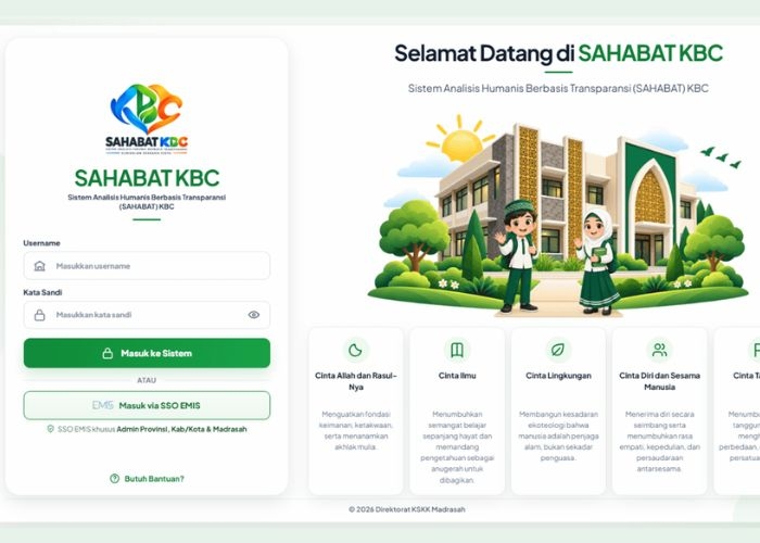 Cara Login dan Mengisi Aplikasi Sahabat KBC Kemenag untuk Guru dan Murid