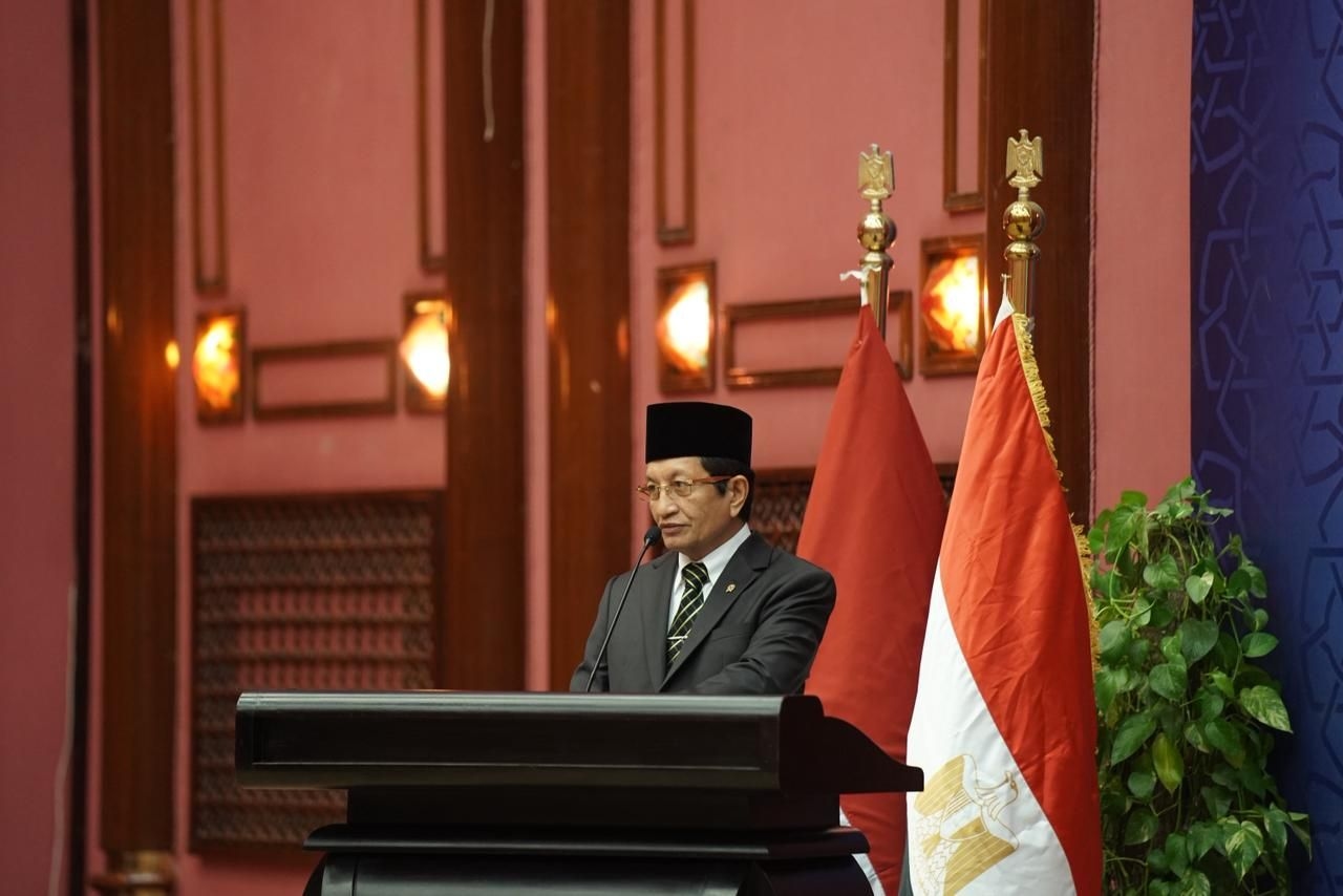 Menag di Seminar Internasional Al-Azhar: Merusak Lingkungan Menyimpang dari Tujuan Ibadah