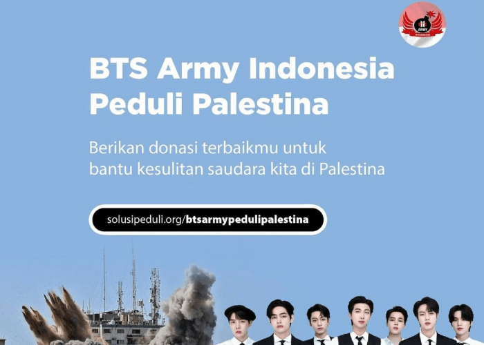 Galang Dana Untuk Palestina Yang dilakukan ARMY Indonesia Tembus Rp1,02 Miliar
