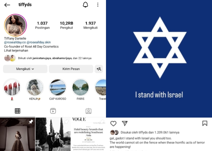 Inilah Sosok Co-founder Brand Rose All Day, Tiffany Danielle Yang Viral Disebut Pro Israel