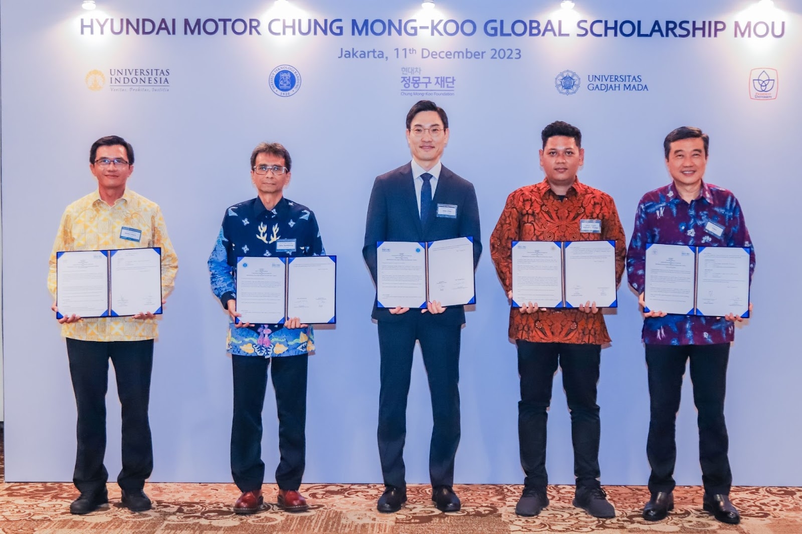 Hyundai Motor Chung Mong-koo Berikan Program Beasiswa untuk Sejumlah Universitas Ternama Indonesia