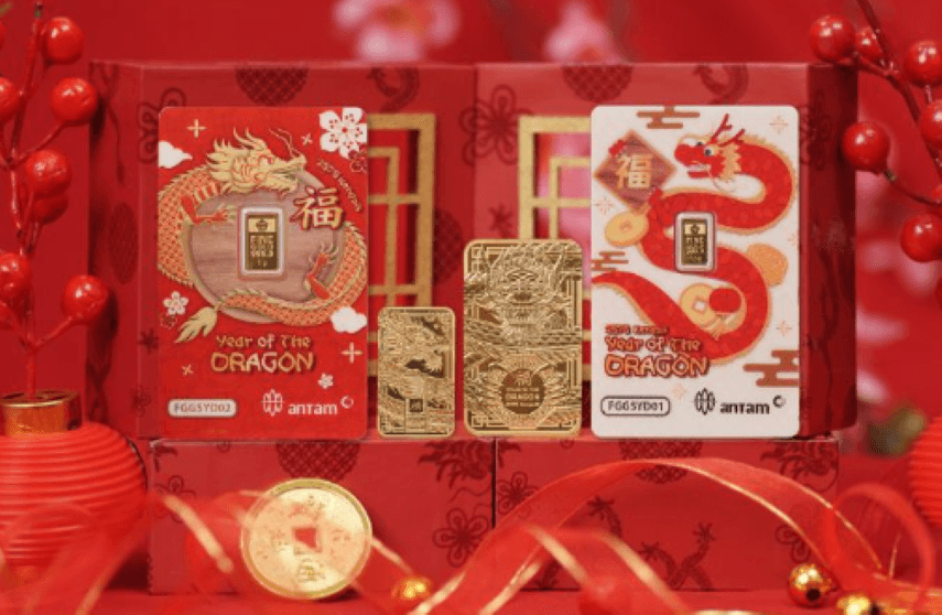 Antam Rilis Emas Seri Imlek 2024, Bermotif Naga Kayu di Sisi Depan