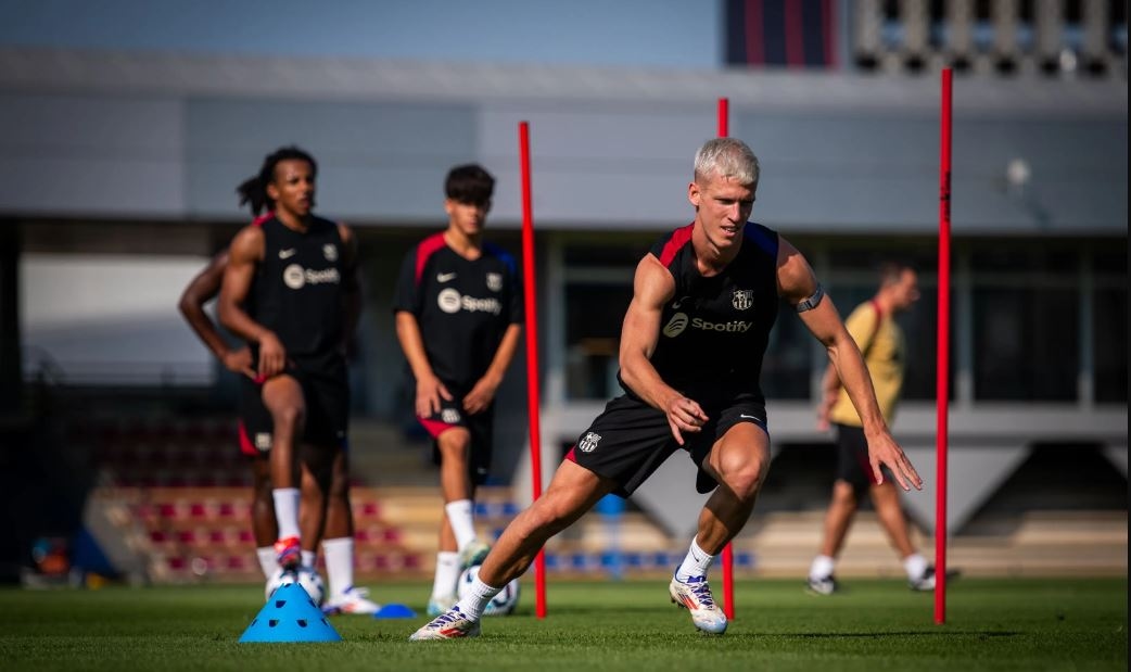 Resmi Jadi Pemain Barcelona, Dani Olmo Jalani Latihan Perdana Hari Ini bersama Lamine Yamal