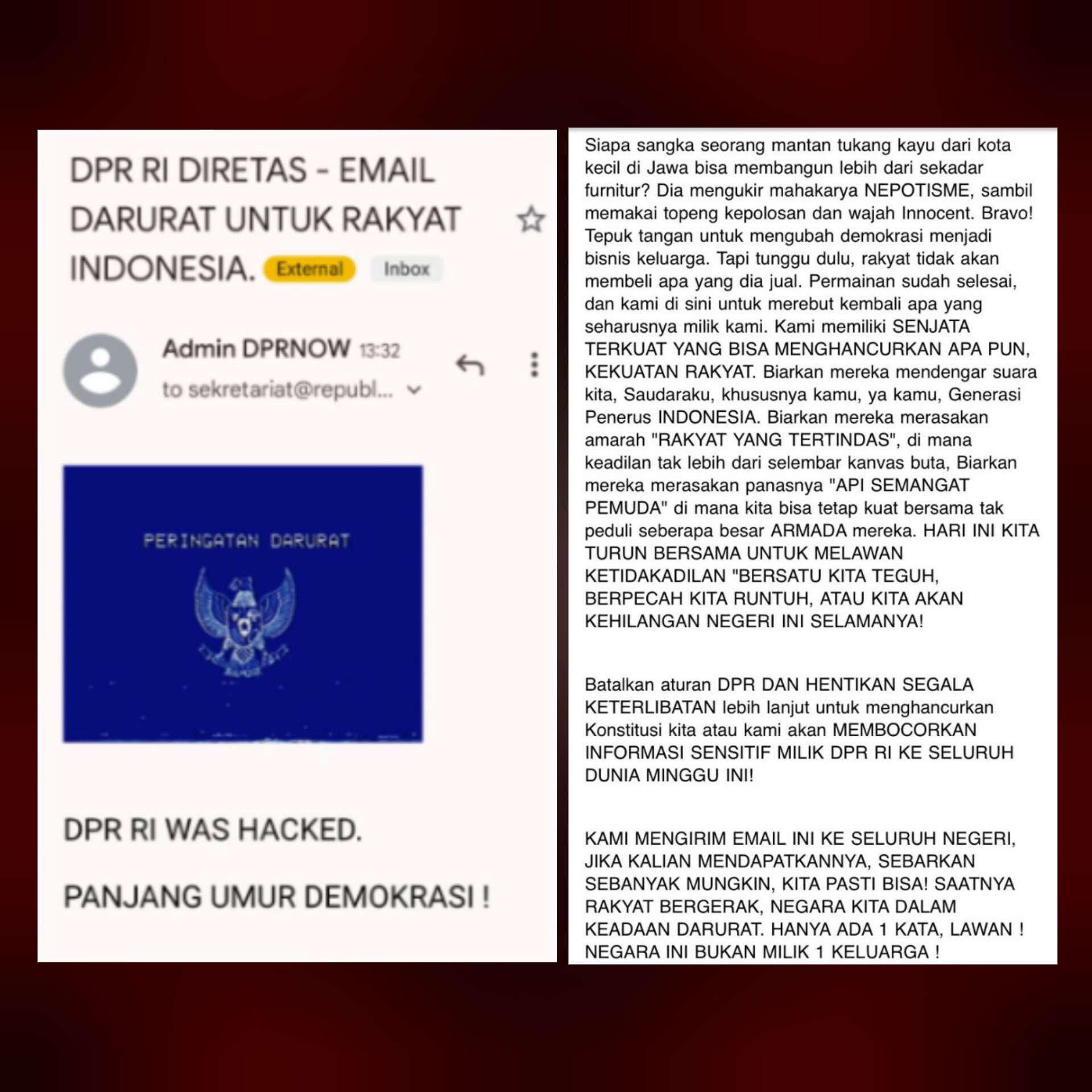 Geger Begini Isi Email DPR RI yang Diduga Diretas! Ribuan Pesan Kritik Terhadap RUU Pilkada Tersebar di Media Sosial