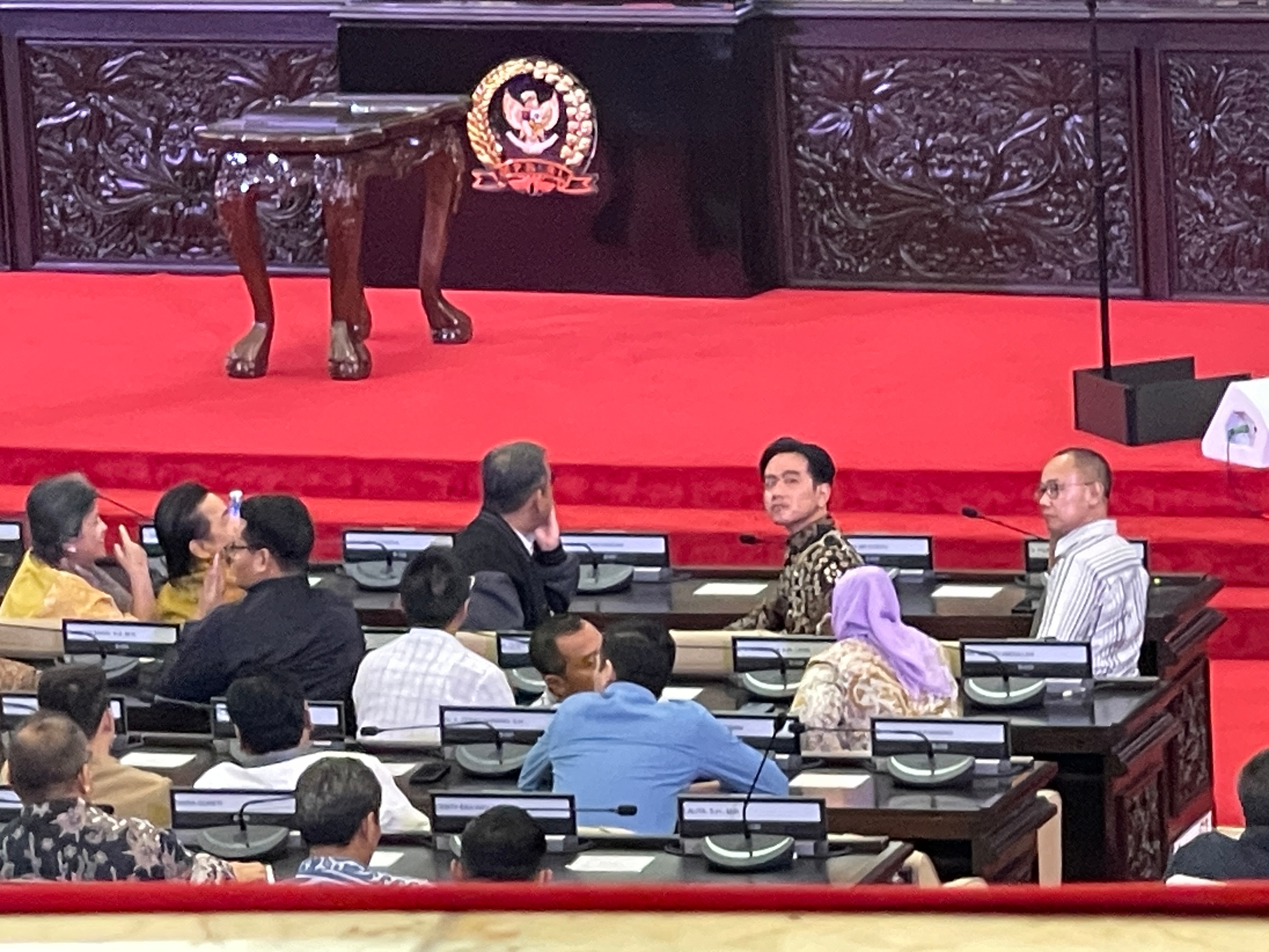 Gibran Hadiri Gladi Resik Pelantikan di MPR RI