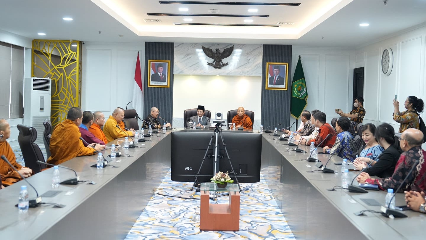 Menteri Agama Nasaruddin Umar Terima Audiensi dari Walubi, Dorong Sinergi Ormas Keagamaan dan Pemerintah