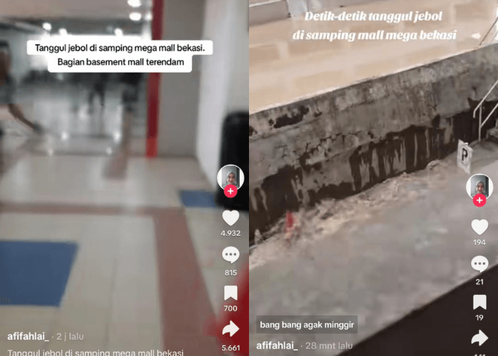 Viral! Video Mall Mega Bekasi Terendam Banjir, Pedagang dan Pengunjung Panik Berlarian