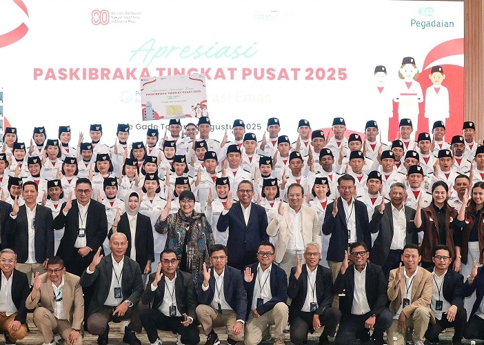 Peduli Generasi Emas, Pegadaian Beri Apresiasi Tabungan Emas untuk Paskibraka Nasional 2025