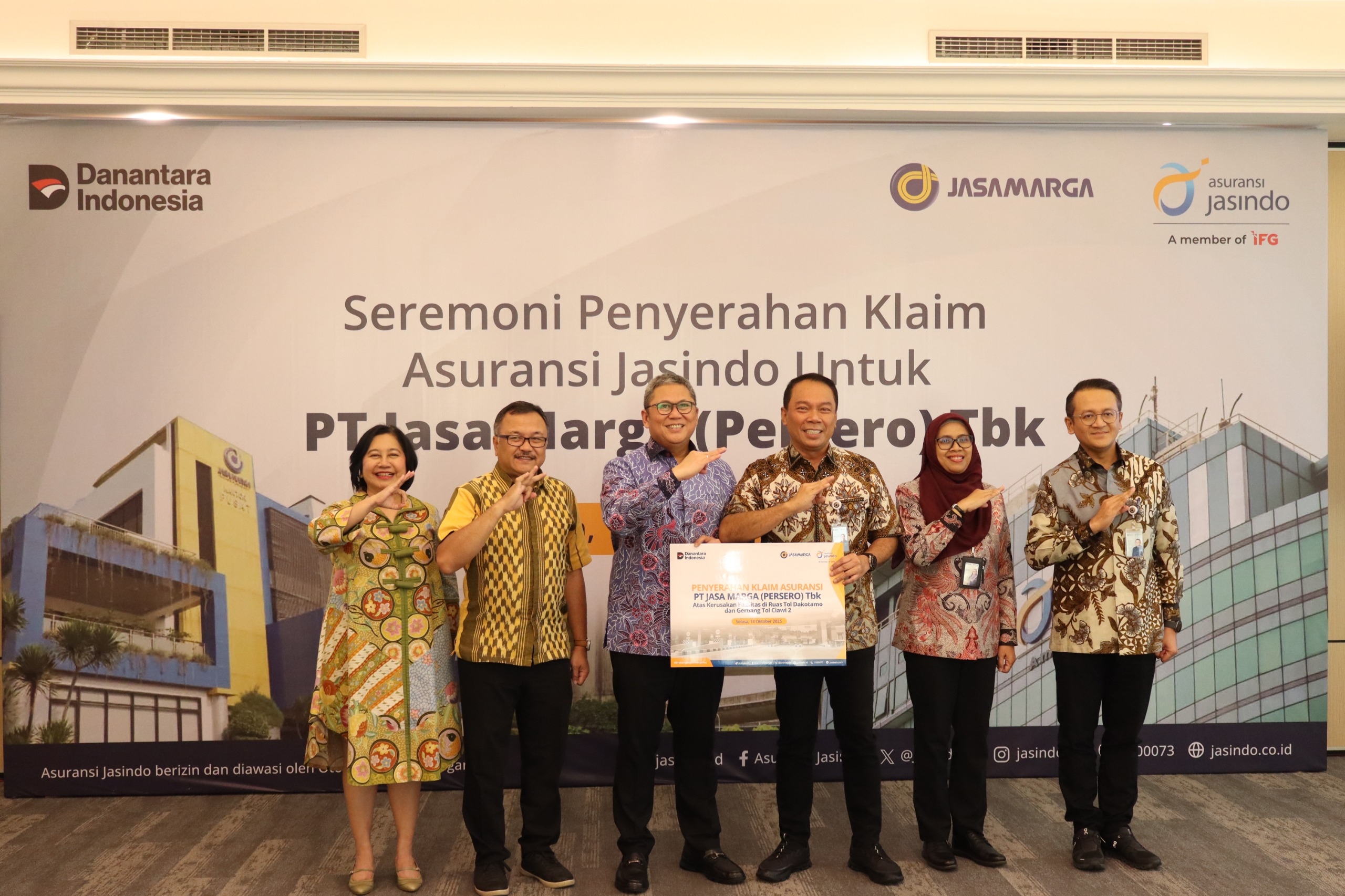 Asuransi Jasindo Tuntaskan Klaim Jasa Marga, Tegaskan Komitmen Perlindungan Risiko Infrastruktur Nasional