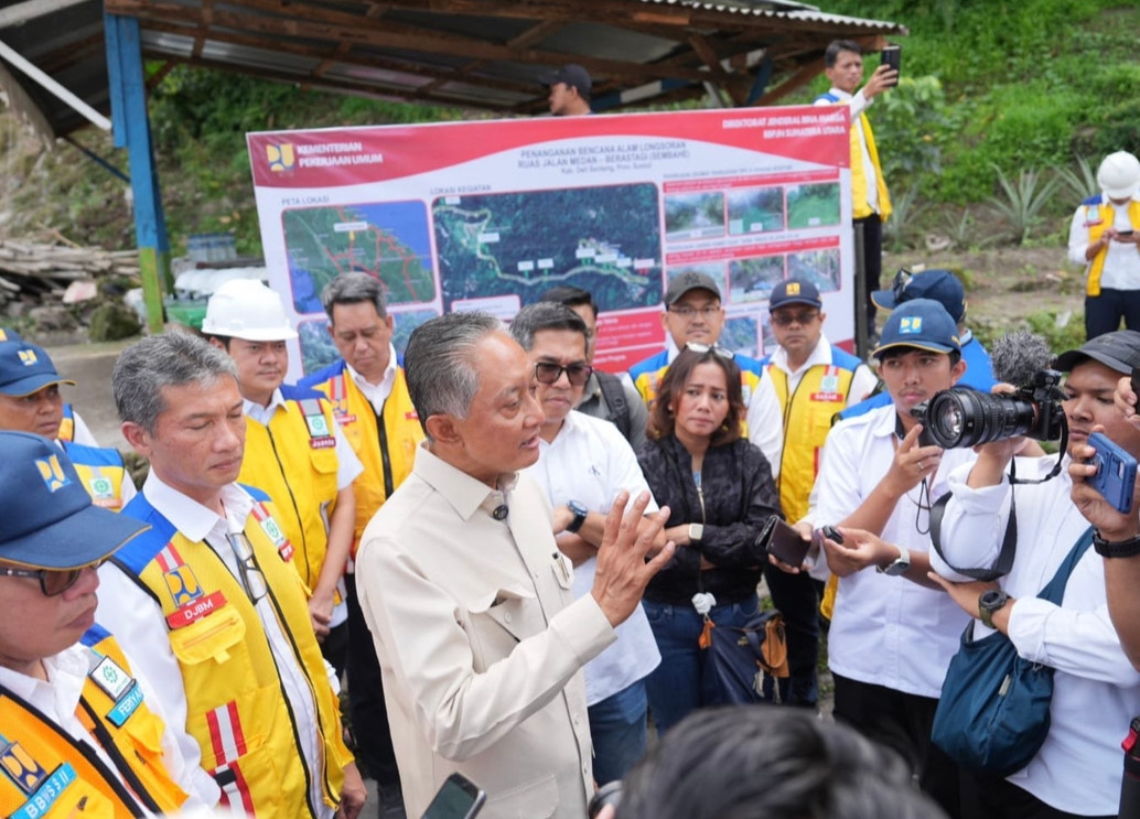 Persiapan Nataru, Kementerian PU Percepat Penanganan Longsor di Ruas Medan-Berastagi