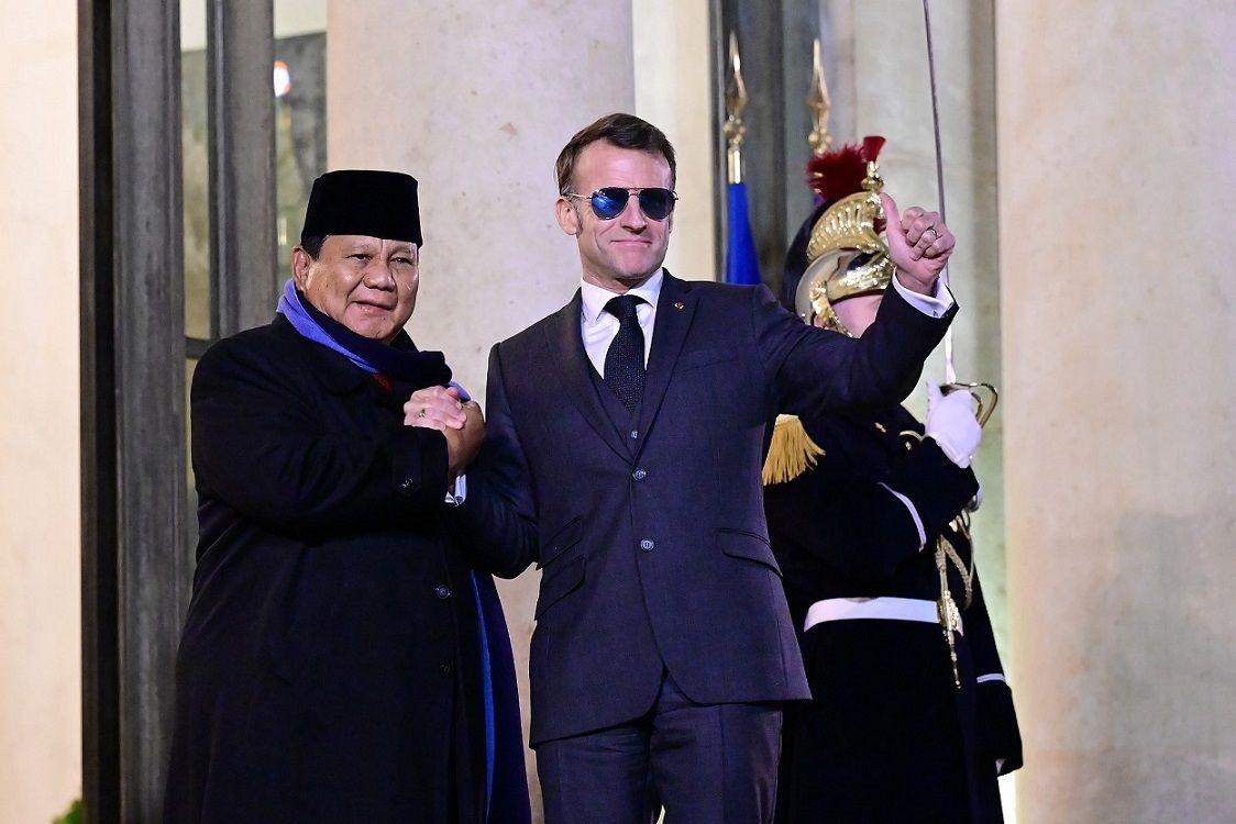 Penuh Keakraban, Prabowo Penuhi Jamuan Santap Malam dengan Presiden Macron