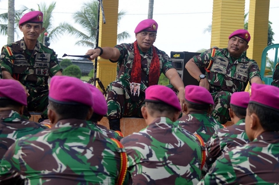 Berikan Pembekalan, Dankormar: Perwira Korps Marinir Harus Cerdas