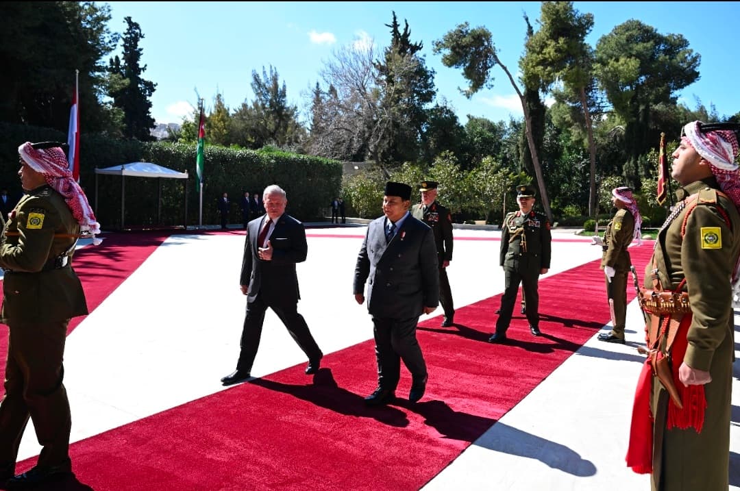 Bertemu Raja Abdullah II, Prabowo Disambut Upacara Kenegaraan di Istana Basman