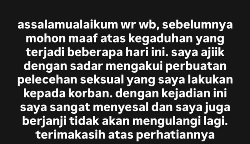 Selain 16 Mahasiswa FHUI, Komandan Green Force UNJ Juga Lakukan Pelecehan Seksual