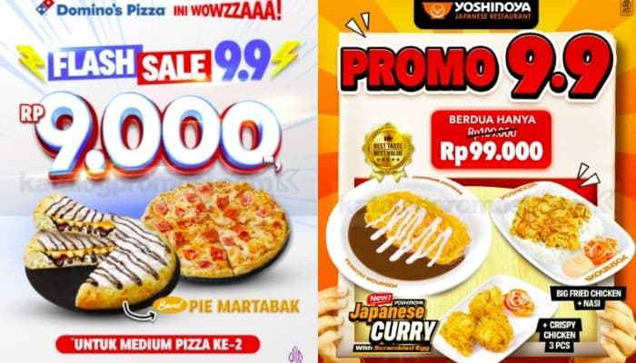 Ini 12 Daftar Promo 9.9 September 2025, Ada Diskon Domino's hingga Yoshinoya