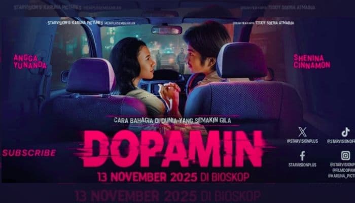 Sinopsis Dopamin: Film Romantis Angga Yunanda dan Shenina Cinnamon, Cek Jadwal Tayang di Sini!