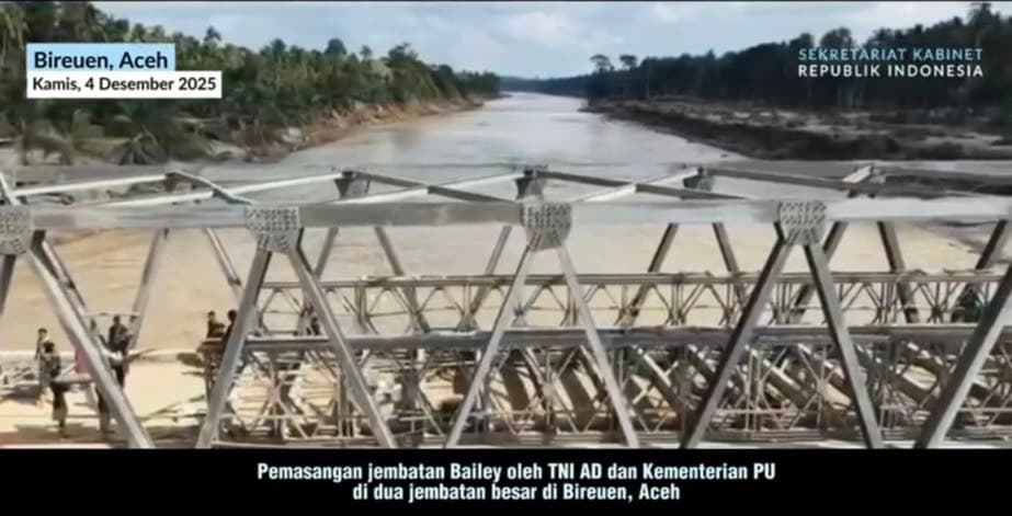 Medan-Aceh Segera Terhubung, Pemerintah Kebut Bangun Dua Jembatan Bailey di Bireuen