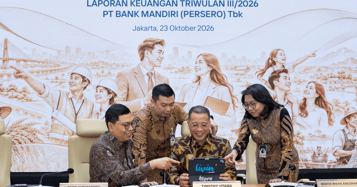 Bank Mandiri Cetak Laba Rp45,5 Triliun, Efisiensi Jadi Penopang