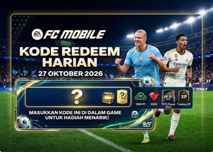 Kode Redeem FC Mobile 27 Oktober 2026, Coba Klaim 2.000 Gems Gratis!