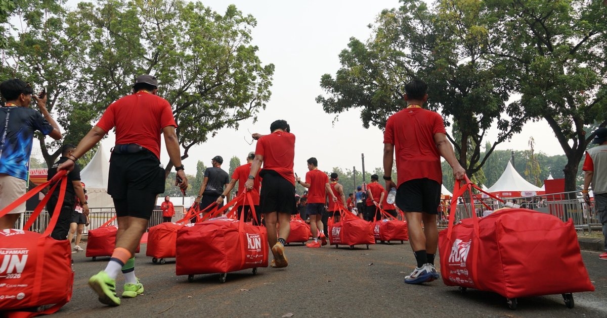 Goodie Bag Alfamart Run 2026 Tembus 50 Kg, Peserta Bawa Pulang Koper Jumbo