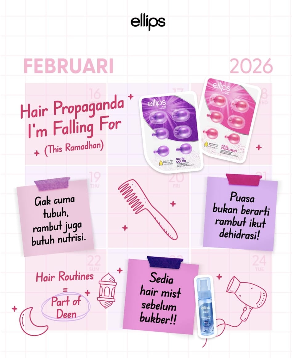 Rambut Anti-Apek Selama Puasa, Ellips Luncurkan Hair Mist ‘Mist Me Up’ dengan Teknologi Fragrance Booster 