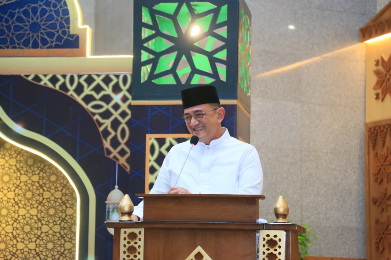 Sekda Edward Candra Safari Ramadan di Kantor Bank Indonesia Palembang