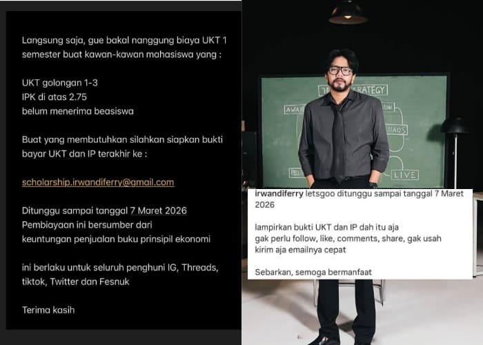 Cara Daftar Beasiswa Ferry Irwandi 2026, Ini Jadwal dan Syarat Pendaftaran