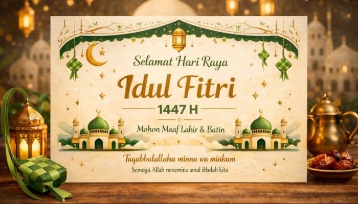 Cara Mudah Bikin Kartu Ucapan Idul Fitri 2026 di Canva