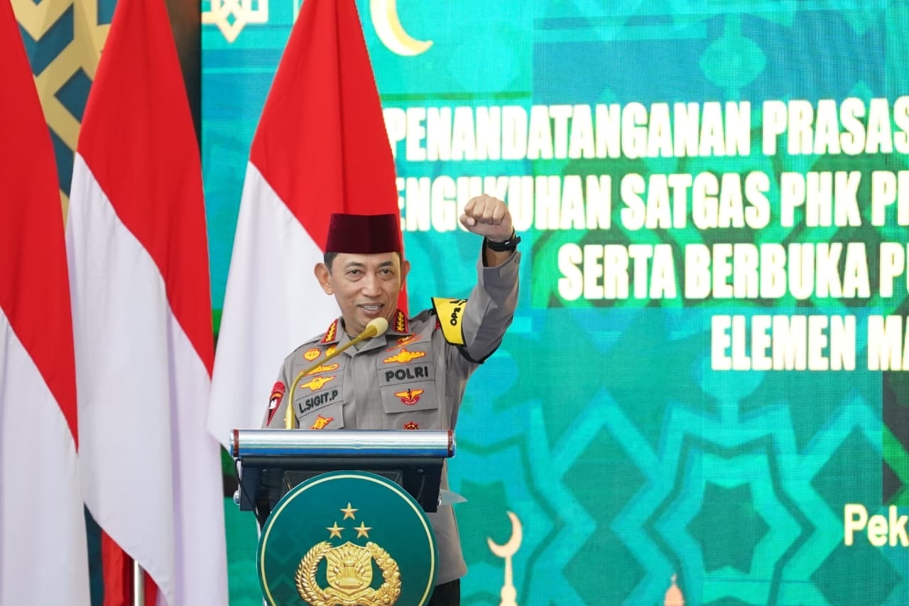 Kapolri Resmikan Masjid Al-Adzim, Gandeng Ojol dan Satgas PHK Jaga Kamtibmas