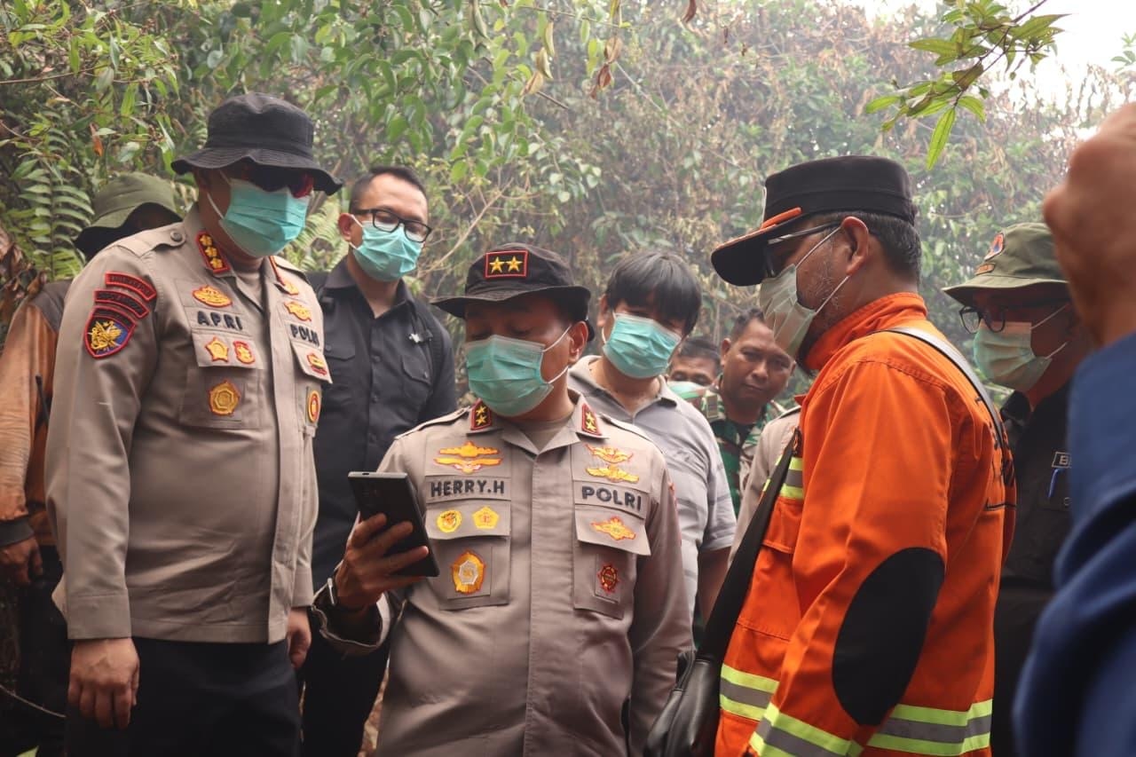 Hadapi Ancaman Super El Nino, Kapolda Riau Tinjau Langsung Karhutla di Bengkalis