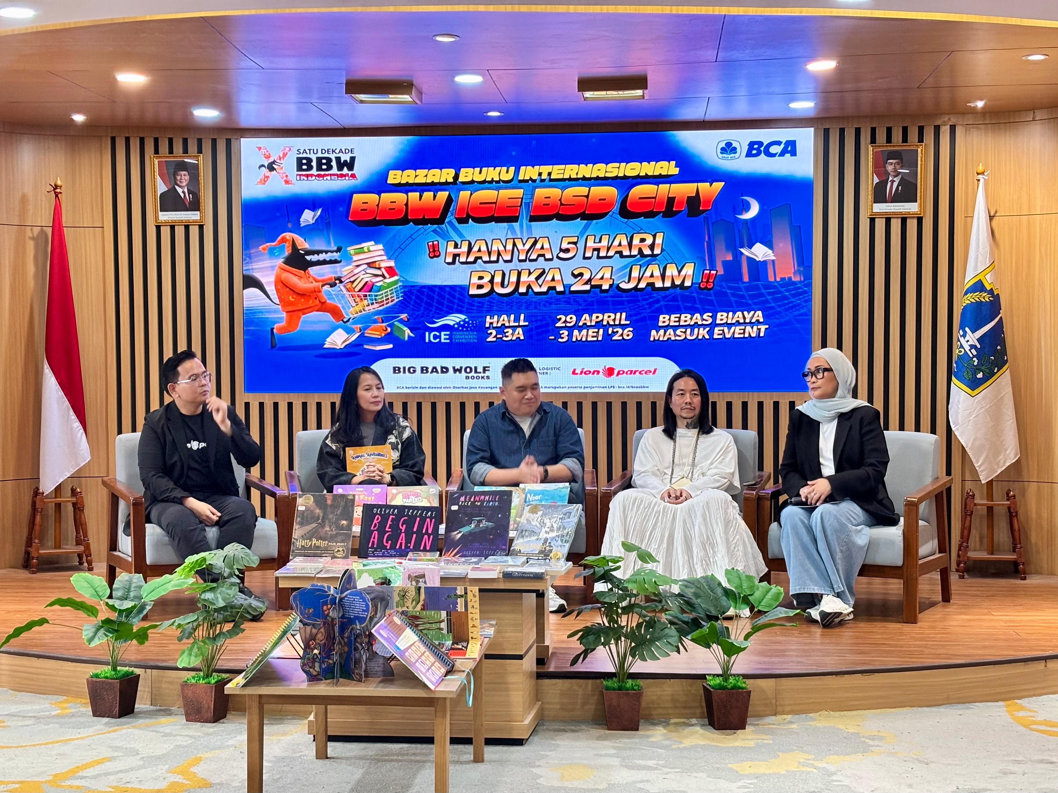 Big Bad Wolf Kembali ke Jakarta, Bazar Buku 24 Jam Digelar di ICE BSD City April 2026