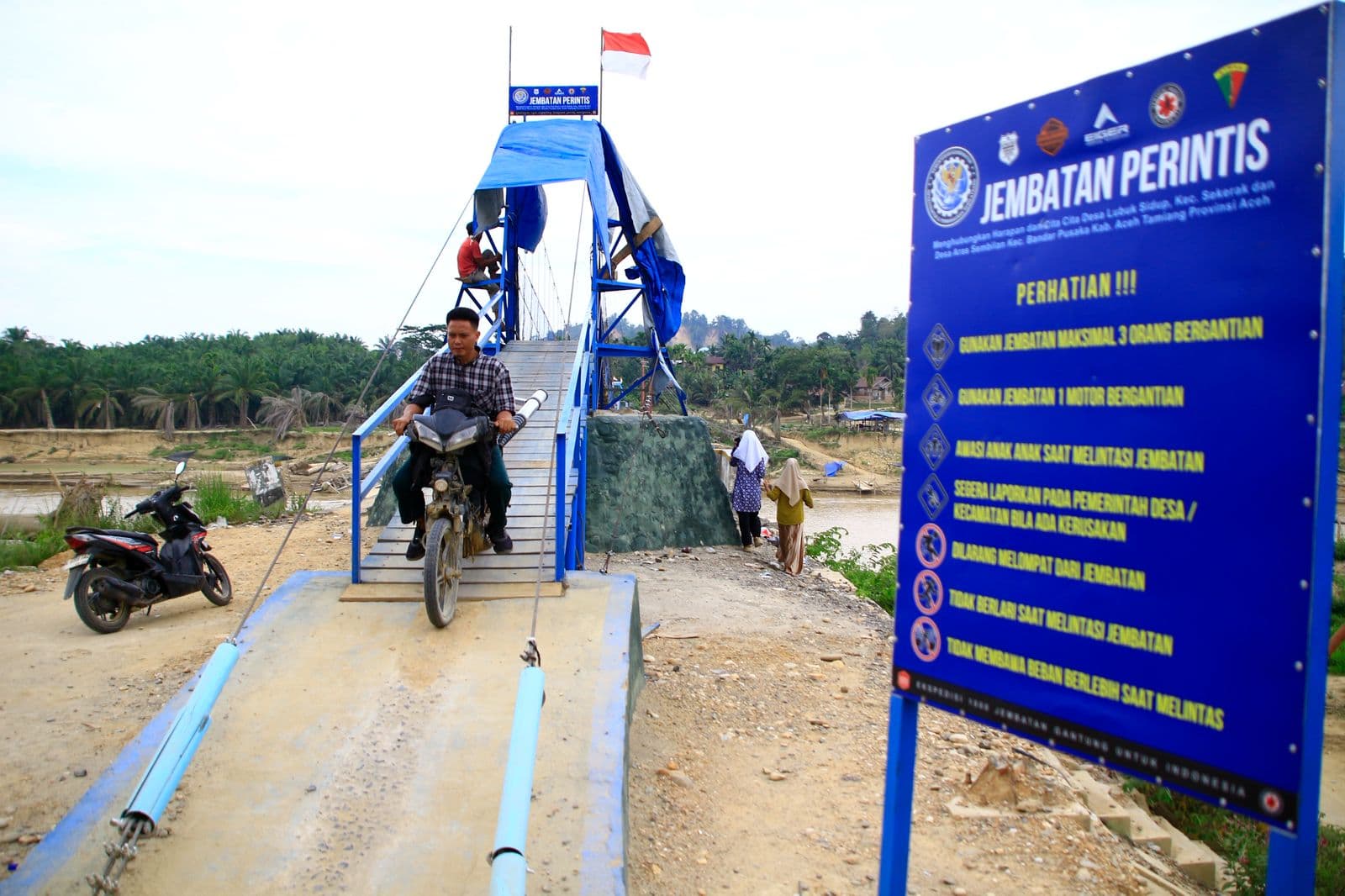 Jembatan Gantung Lubuk Sidup Pulihkan Nadi Ekonomi dan Mobilitas di Aceh Tamiang