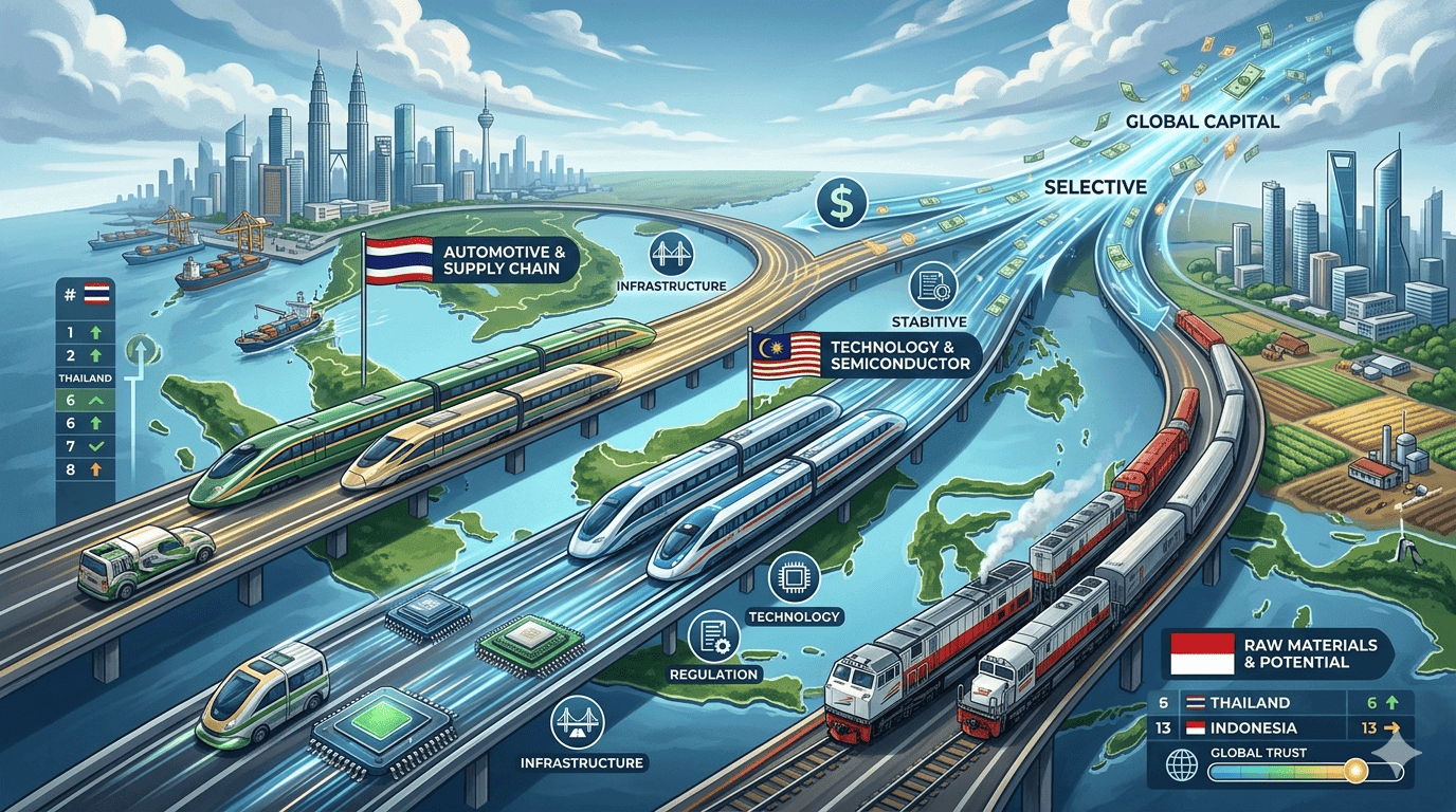 Investasi ASEAN 2026: Indonesia Mulai Tertinggal dari Thailand dan Malaysia?