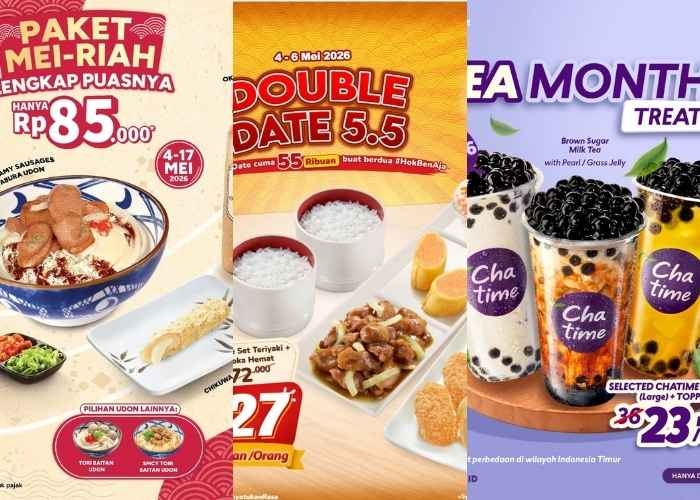 10 Daftar Promo Makanan 5.5 Mei 2026 Terbaru, Banyak Diskon dan Cashback Menarik!