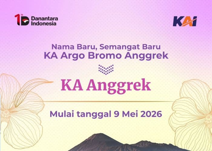KAI Ganti Nama KA Argo Bromo Mulai 9 Mei 2026, Ini Alasannya!