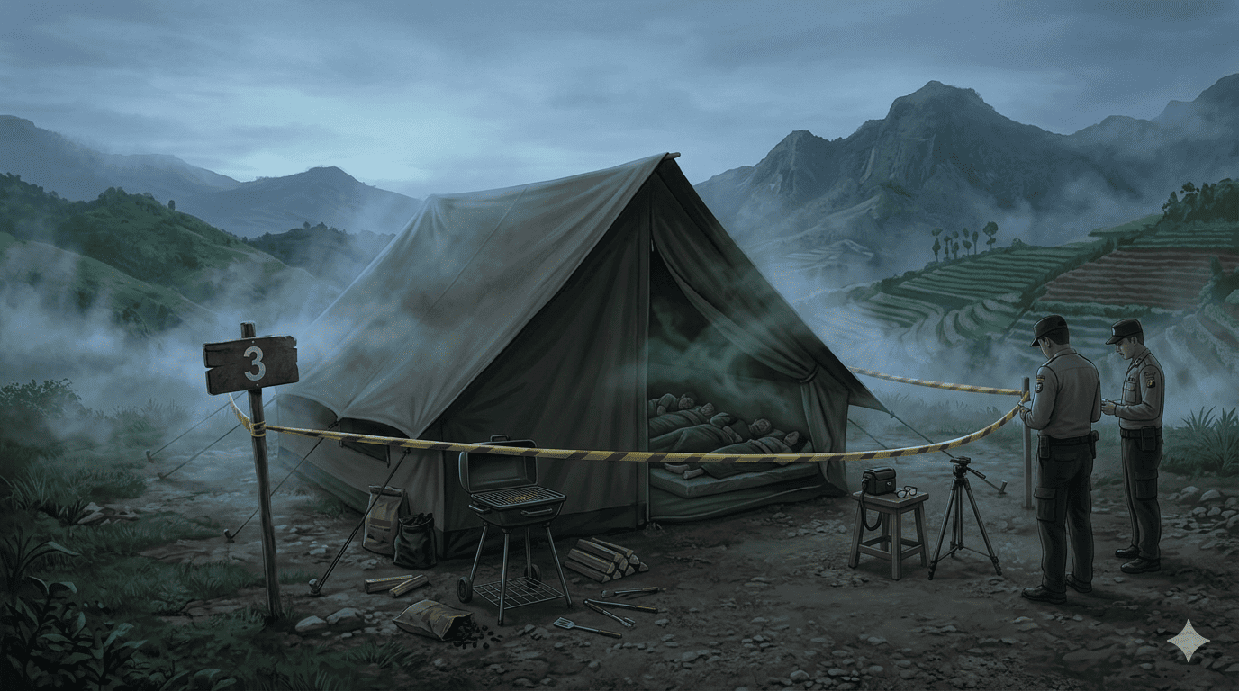 Kronologi Satu Keluarga Meninggal saat Glamping di Temanggung, Diduga Keracunan Gas Saat Barbeque