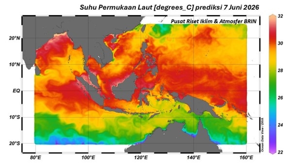 BRIN Deteksi Sinyal Awal Upwelling Musim Timur 2026 di Perairan Selatan Indonesia